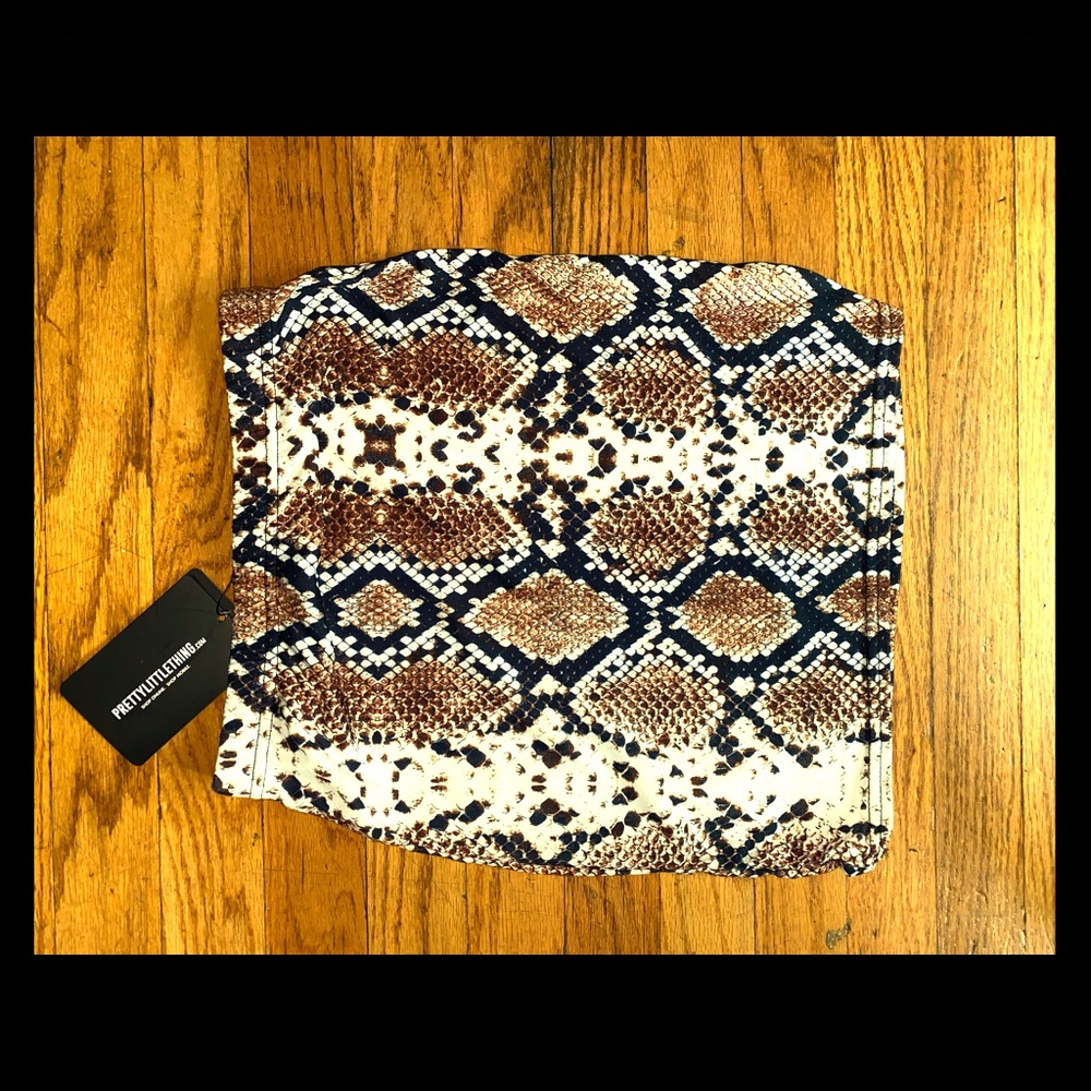 Snake print skirt